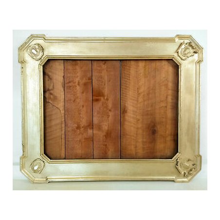 ANTICA CORNICE SPECCHIERA VASSOIO CABARET DORATA LEGNO MIRROR EPOCA 1800