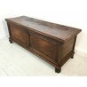 ANTICA CASSAPANCA 1700 LEGNO PLANCE NOCE MASSELLO SCOLPITA EPOCA PANCA BAULE