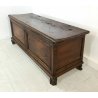 ANTICA CASSAPANCA 1700 LEGNO PLANCE NOCE MASSELLO SCOLPITA EPOCA PANCA BAULE