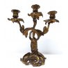 Coppia di candelabri in ottone, stile barocco rococò