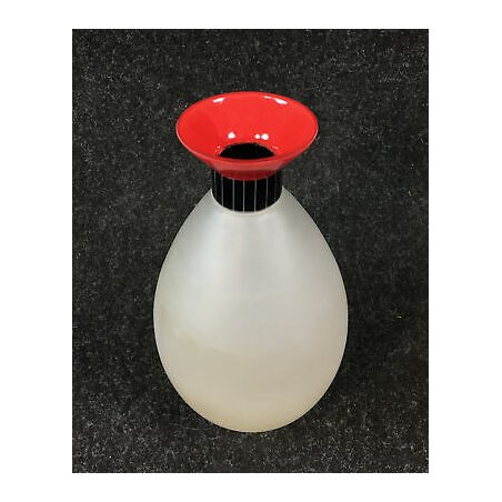 VASO VETRO DESIGN ARTE ITALIA STILE SOTTSASS LAVORATO A MANO HANDMADE VINTAGE