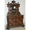 ANTICO COMO INTARSIATO MORESCO MADREPERLA CASSETTIERA 1800 CREDENZA SPECCHIERA