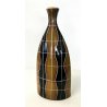 VASO CERAMICA DIPINTA BOTTIGLIA DECORAZIONE GEOMETRICA MAIOLICA TERRACOTTA ITALY