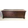 ANTICA CASSAPANCA LEGNO NOCE 1800 GAMBE FERINE PANCA BAULE SCOMPARTO INTERNO