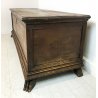 ANTICA CASSAPANCA LEGNO NOCE 1800 GAMBE FERINE PANCA BAULE SCOMPARTO INTERNO