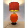ANTICA LAMPADA TAVOLO DESIGN STILNOVO ARANCIONE 2 LIVELLI MADE ITALY EPOCA 1970