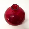 VASO BOCCIA TAPPO VETRO SOFFIATO ROSSO MURANO DESIGN BOCCETTA VASETTO VINTAGE