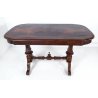 TAVOLO BISCOTTO EPOCA 1800 PIANO IMPIALLACCIATO RADICA LEGNO NOCE GAMBE SCOLPITE
