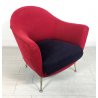 POLTRONA DESIGN ANNI 60 VIOLA FUCSIA VINTAGE ARMCHAIR FAUTEUIL MODERNARIATO OLD
