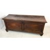 ANTICA CASSAPANCA 1700 LEGNO PLANCE NOCE MASSELLO SCOLPITA EPOCA PANCA BAULE