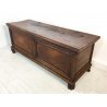 ANTICA CASSAPANCA 1700 LEGNO PLANCE NOCE MASSELLO SCOLPITA EPOCA PANCA BAULE