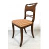 ANTICO SET 6 SEDIA STILE IMPERO LEGNO MASSELLO NOCE OLD DINING CHAIRS VINTAGE