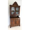ANTICA CREDENZA LUIGI FILIPPO 1800 MADIA BUFFET CUCINA VETRINA LIBRERIA NOCE OLD