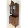 ANTICA CREDENZA LUIGI FILIPPO 1800 MADIA BUFFET CUCINA VETRINA LIBRERIA NOCE OLD