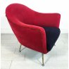POLTRONA DESIGN 1960 ROSSA VIOLA VINTAGE ARMCHAIR DIVANO SOFA SEDIA ITALY MADE