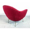 POLTRONA DESIGN 1960 ROSSA VIOLA VINTAGE ARMCHAIR DIVANO SOFA SEDIA ITALY MADE