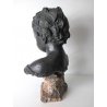 ANTICO BUSTO BRONZO BAMBINO LACRIME PIANTO STILE MEDARDO ROSSO SCULTURA STATUA