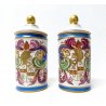 Coppia vaso, barattolo SEVRES, porcellana dipinta
