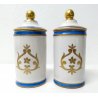 Coppia vaso, barattolo SEVRES, porcellana dipinta