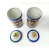 Coppia vaso, barattolo SEVRES, porcellana dipinta