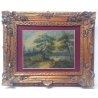 QUADRO P BIANCHI PAESAGGIO MARE MARINA BOSCO ALBERI EPOCA DIPINTO OLIO TAVOLA