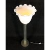 LAMPADA TERRA TAVOLO TULIPANO VETRO BIANCO DESIGN VINTAGE OLD LAMP FRANCIA 1960