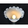 LAMPADA TERRA TAVOLO TULIPANO VETRO BIANCO DESIGN VINTAGE OLD LAMP FRANCIA 1960