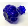 GRANDE VASO VETRO SOFFIATO BLU MURANO DESIGN PORTAFIORI FIORE ITALIAN GLASS ART