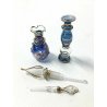 SET 4 FIALA PORTAPROFUMO VETRO SOFFIATO MURANO BOCCETTA GLASS ART DESIGN PERFUME