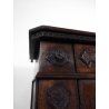 ANTICA CREDENZA VALDOSTANA LEGNO NOCE PATINA ORIGINALE SETTECENTO EPOCA 1700