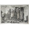 ANTICA STAMPA PIRANESI G. BATTISTA ROMA EPOCA ACQUAFORTE TEMPIO SIBILLA 1800 OLD