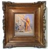 QUADRO CARLO MORGARI MOSÈ ACQUE DI MERIBA DIPINTO OLIO TAVOLA CORNICE EPOCA 1950