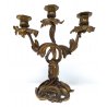 Coppia di candelabri in ottone, stile barocco rococò