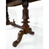 TAVOLO BISCOTTO EPOCA 1800 PIANO IMPIALLACCIATO RADICA LEGNO NOCE GAMBE SCOLPITE