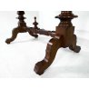 TAVOLO BISCOTTO EPOCA 1800 PIANO IMPIALLACCIATO RADICA LEGNO NOCE GAMBE SCOLPITE