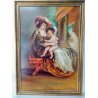 QUADRO RITRATTO DONNA BAMBINO VERCELLINA RANCO BORGOSESIA DIPINTO OLIO TELA