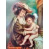 QUADRO RITRATTO DONNA BAMBINO VERCELLINA RANCO BORGOSESIA DIPINTO OLIO TELA