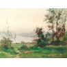 QUADRO ARTINO GIROLDI BARQUEDO BOSCO CAMPAGNA INVORIO LAGO MAGGIORE DIPINTO 59