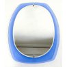 SPECCHIERA DESIGN VECA VETRO CRISTALLO BLU SPECCHIO FIRMATO MADE IN ITALY 1960