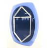 SPECCHIERA DESIGN VECA VETRO CRISTALLO BLU SPECCHIO FIRMATO MADE IN ITALY 1960
