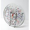 SCULTURA VETRO POLICROMO MURANO FIRMATA SABINO VENTURA  PIATTO GLASS ART EPOCA
