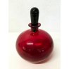 VASO BOCCIA TAPPO VETRO SOFFIATO ROSSO MURANO DESIGN BOCCETTA VASETTO VINTAGE
