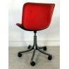 SEDIA TECNO DESIGN OSVALDO BORSANI MODUS GIREVOLE UFFICIO VINTAGE ROSSA  CHAIR