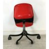 SEDIA TECNO DESIGN OSVALDO BORSANI MODUS GIREVOLE UFFICIO VINTAGE ROSSA  CHAIR
