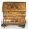 ANTICA RIBALTA OLANDESE CREDENZA BOMBATA MOSSA SECRETAIRE 1900 LEGNO NOCE EPOCA 