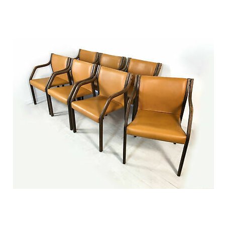 SET 7 SEDIA LAMINETTE SVEN IVAR DYSTHE DESIGN NORVEGIA 1964 POLTRONA VINTAGE