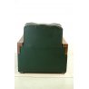 ANTICA POLTRONA LETTO ECO PELLE SKY ARMCHAIR BED LEGNO VERDE DECO' 1930/40