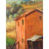 QUADRO SILVANO CASELLI FIRMATO PAESAGGIO CASA CAMPAGNA DIPINTO OLIO EPOCA ITALIA