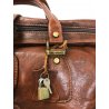 BORSONE DA VIAGGIO THE BRIDGE VINTAGE PELLE CUOIO MARRONE MADE IN ITALY IL PONTE