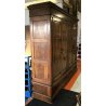 ANTICO ARMADIO LEGNO MASSELLO NOCE 4 ANTE 2 CASSETTI GUARDAROBA EPOCA 1800 OLD